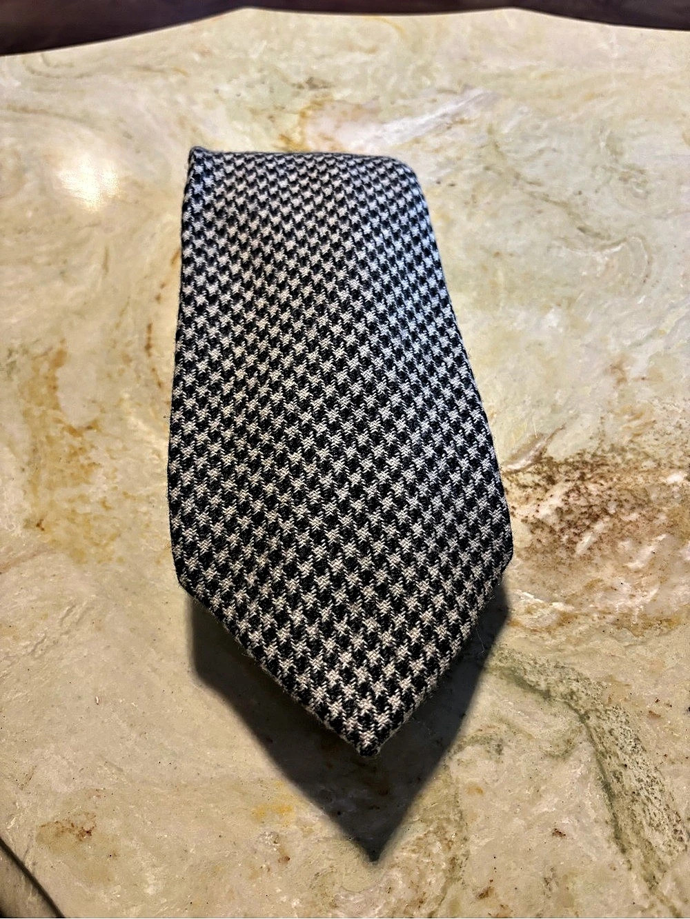 Ermenegildo Zegna Men's Houndstooth Wool Cashmere Tie